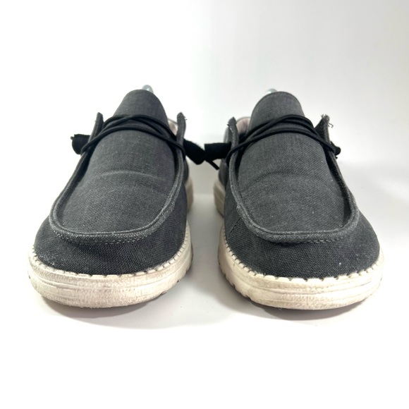 Hey Dude Wendy Chambray Off Black Ladies Slip On Shoes Loafers Size 8 - Picture 7 of 10